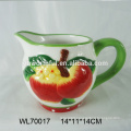 Hand painting ceramic toothpick holder with cherry design